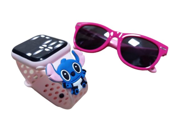 Lilo Stitch Reloginho Mais Oculos De Sol Rosa